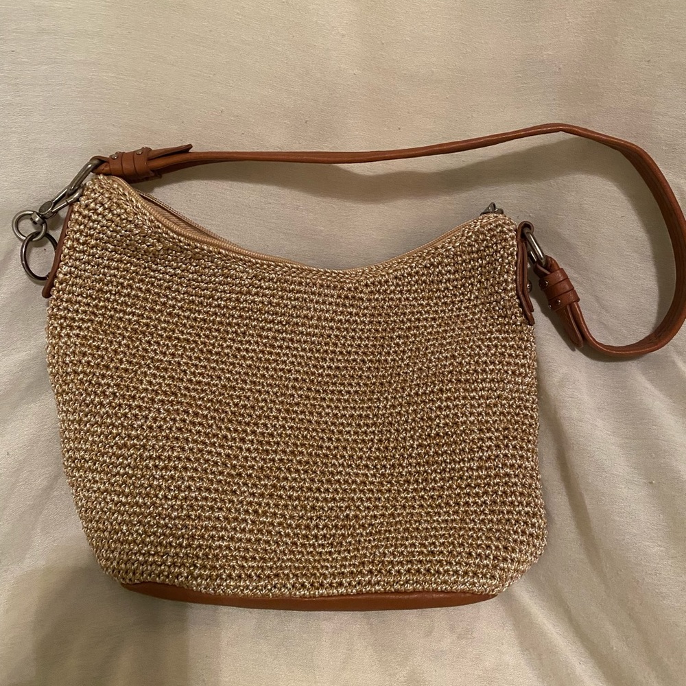 The sak sequoia small crochet hobo bag